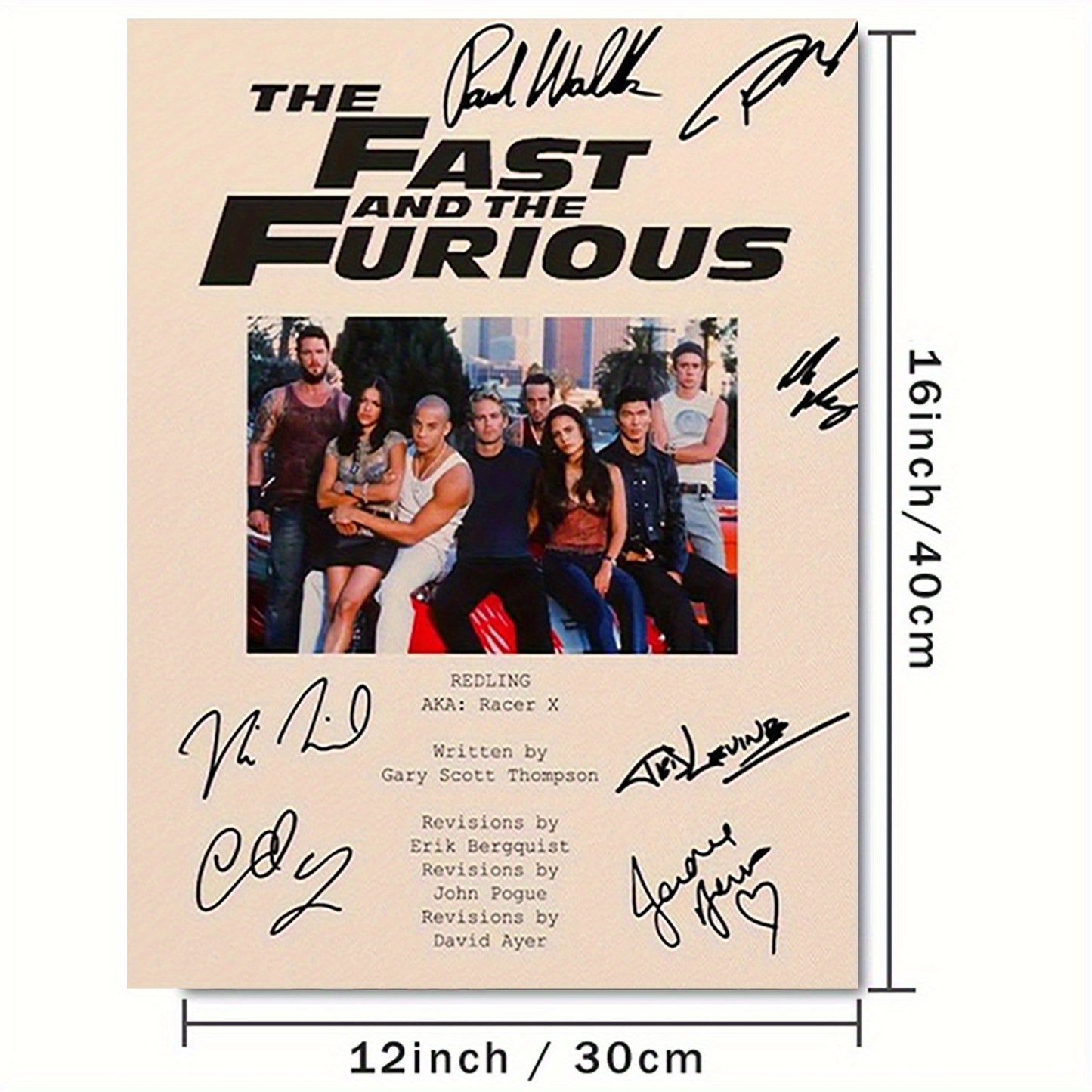 The Fast And The Furious Wall Poster