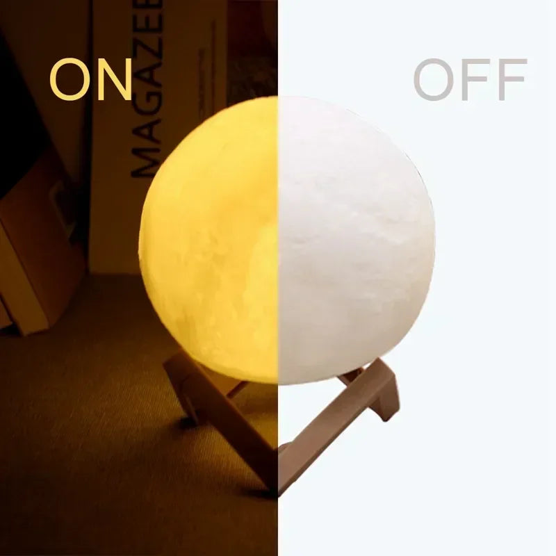 8cm Moon LED Lamp Bedroom Decor