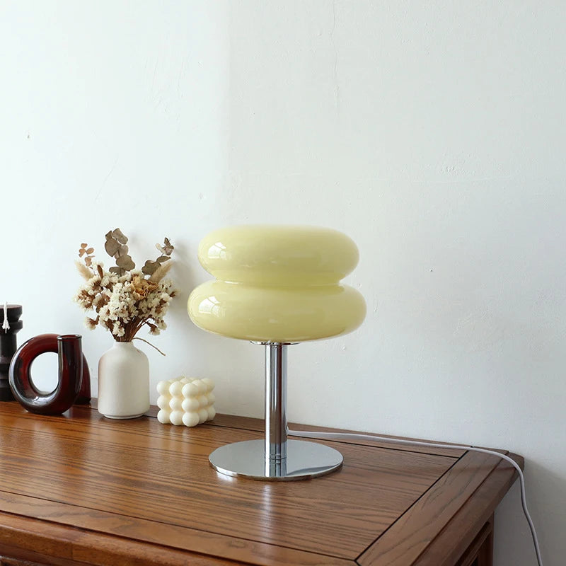 Trichromatic Macaron Glass Table Lamp