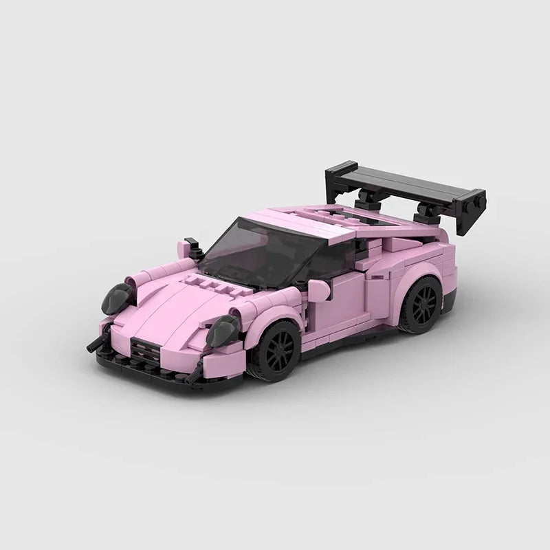 Pink 992 GT3 RS Car Building Blocks