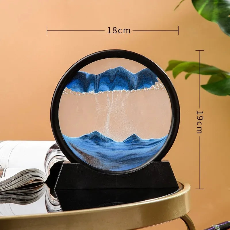 3D Hourglass Moving Sand Glass