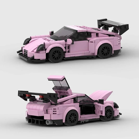 Pink 992 GT3 RS Car Building Blocks