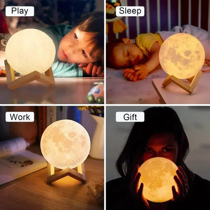 8cm Moon LED Lamp Bedroom Decor