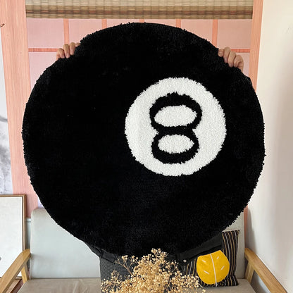 Black Billiards 8 Ball Bedroom Carpet