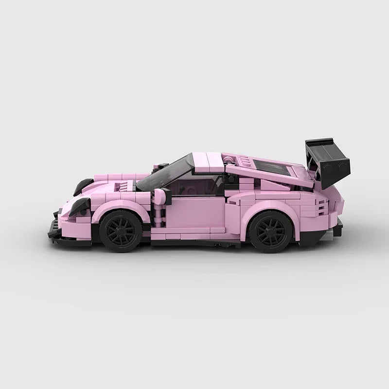 Pink 992 GT3 RS Car Building Blocks