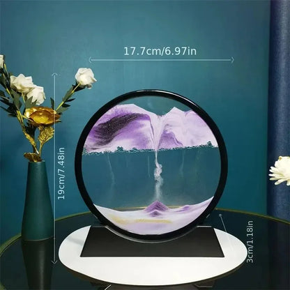 3D Hourglass Moving Sand Glass