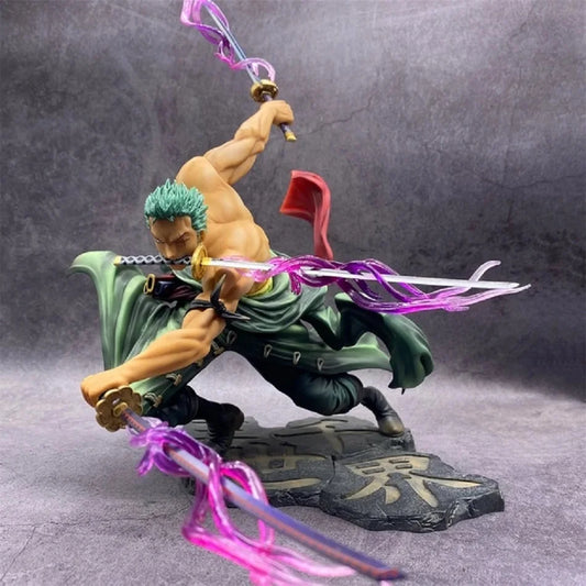 Collectible One Piece 10cm Figures, Three-blade Roronoa Zoro Statue