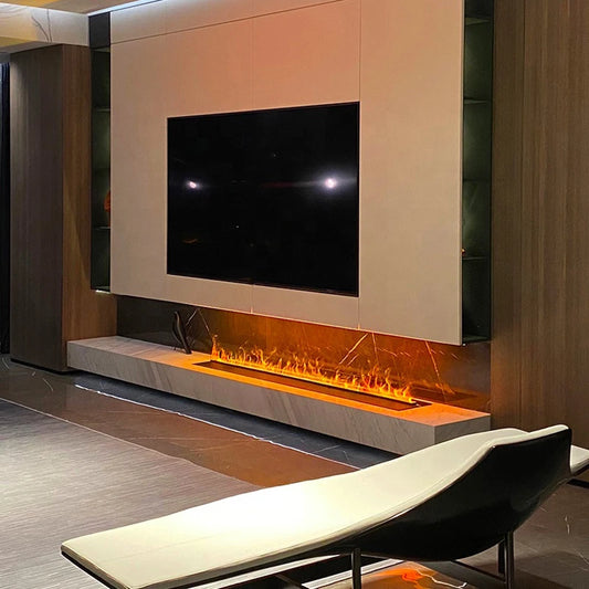 3D Atomized Electric Water Vapor Fireplace With Colorful Flames