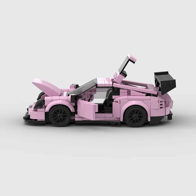 Pink 992 GT3 RS Car Building Blocks